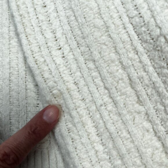 ATM Anthony Thomas Melillo Cable Knit Crew Neck Sweater Pullover Ivory Small - Picture 13 of 16